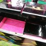 Vintage Japanese Music Jewelry Box Handpaint Black Lacqured 7" x 4,5" H-4" Image 6