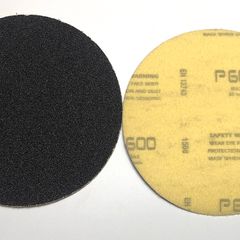 100PC 125mm Velcro Silicone Carbide Disc Pads 600 GRIT + FREE BACKER