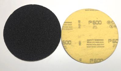 100PC 115mm Velcro Silicone Carbide Disc Pads 600 GRIT FREE BACKER