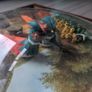 Vintage 3D Frame with Pheasants Image 3