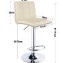 Modern Bar Stools Set of 2 Leatherette Image 6