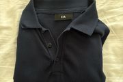 Mens Navy Long Sleeve Polo Shirt