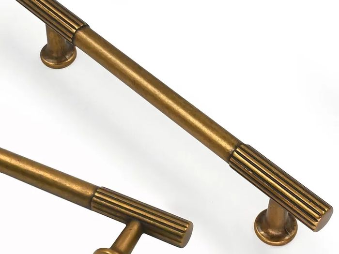 10 Pack Antique Brass Cabinet Pulls 5 Inch(128mm) Hole Centers Kitchen Cabinet Handles Solid Zinc Alloy Cabinet Hardware Drawer Pulls