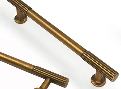 10 Pack Antique Brass Cabinet Pulls 5 Inch(128mm) Hole Centers Kitchen Cabinet Handles Solid Zinc Alloy Cabinet Hardware Drawer Pulls