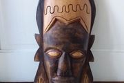 Vintage : African Tribal Mask - Handcarved