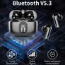 Wireless Earbuds, Bluetooth 5.3 Headphones In Ear with 4 ENC Noise Cancelling Mic, Btootos New Bluetooth Earbuds Mini Deep Bass Stereo Sound, 36H Playtime LED Display Wireless Earphones IP7 Waterproof (FREE POSTAGE) Image 5