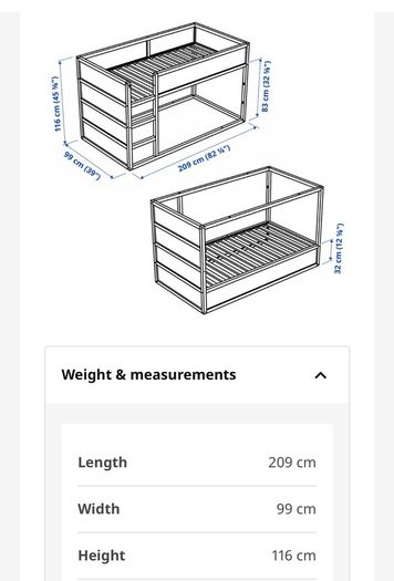IKEA KURA bunk beds