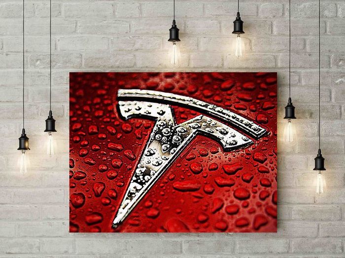 Tesla logo picture printed on 3mm foamex board printed picture board for room wall decor