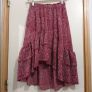 Burgundy & white skirt size S Image 2