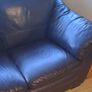 3 and 2 seater brown leather sofa Image 10