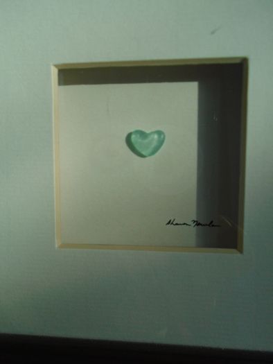 Wall art, Home decor, Sea glass picture, Shadow box pictureValentine's Day gift