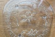 Vintage Pukeberg Glass Cheese Platter Tray by Eva Englund Mid Century Scandinavian