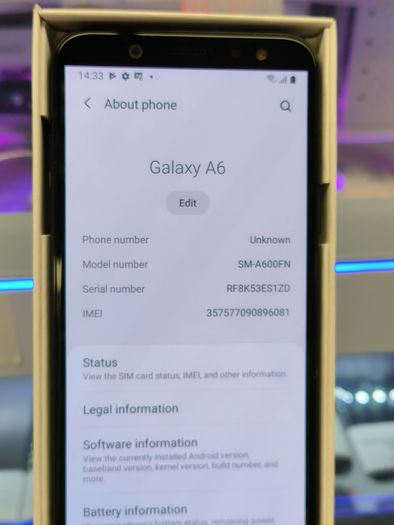 Samsung Galaxy A6 (2018) 32GB Black, Unlocked Like New