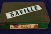 Saville  Tin Box Of Copper Washers  ( mixed )