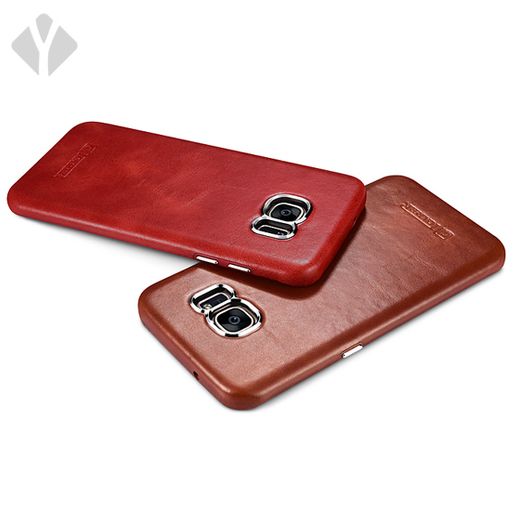 S7 Edge Vintage Leather Back Cover