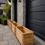 Premium Larch & Cedar Slatted Planter Boxes with Integrated 2m Privacy Screen (Bespoke / Heavy Duty) Image 3
