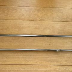 NEW   Double bathroom towel rail in chrome  Approx 2 ft long. See measurements in photos