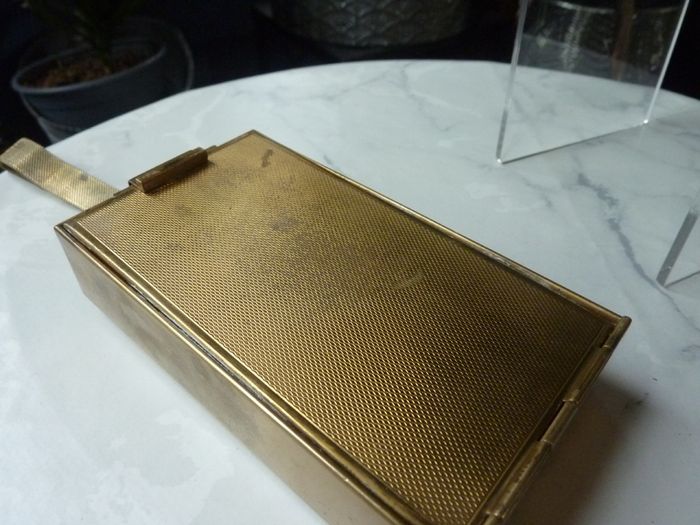 Vintage Art Deco Park Lane (L.S. Mayer) Gold-Tone Vanity Purse/Cigarette Case. Mesh Wristlet.