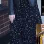 Jacqueline de Yong Black Polka Dot Midi Dress with Slits Image 2