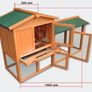 Chicken Coop Hen House Poultry Pet Hutch Bunny House Large Run with 2 Levels Image 5