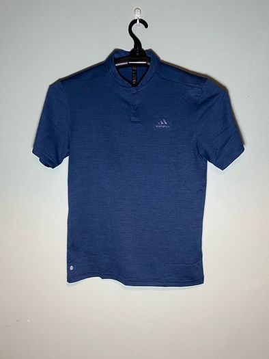 Adidas Mens Navy Polo Neck Short Sleeve T-Shirt Size S