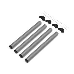 Set of 4 table legs diameter 60 x 830 mm in steel, grey