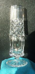 Hand-made lead crystal bud vase (6 7/8" height)