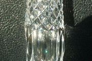 Hand-made lead crystal bud vase (6 7/8" height)
