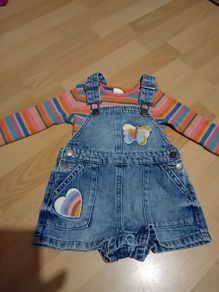 Next Dungaree Shorts & Top 9-12 months