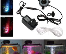 LED Aquarium Fish Tank Air Stone Light,Multi-Colored Bubble Disk for Fish