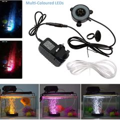 LED Aquarium Fish Tank Air Stone Light,Multi-Colored Bubble Disk for Fish