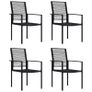 Garden Chairs 4 pcs PVC Rattan Black Image 5