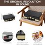 Record Player 3 Speed Bluetooth Portable Suitcase Vinyl Player with Built-in Speakers Turntable Enhanced Audio Sound Waxed Leather Vintage Black Image 3