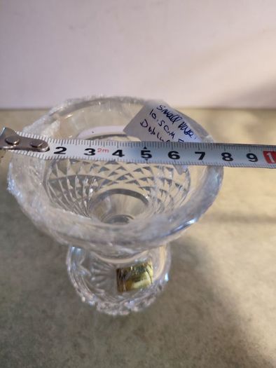 Dublin crystal small heavy bud vase. No 49