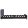 Bed Frame Dark Grey Fabric 135x190 cm Image 4
