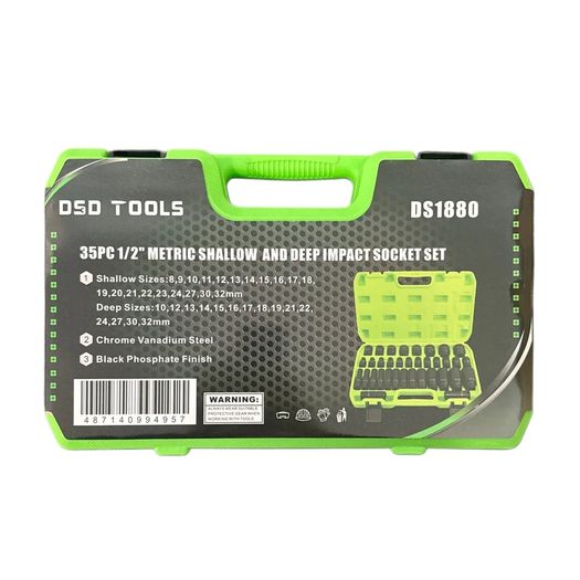 DSD Tools 35PC 1/2" Impact Socket Set
