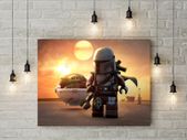 Lego star wars the mandalorian baby yoda printed Wall picture 3mm foamex board printed picture on it wall board wall decor wall art picture