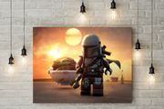 Lego star wars the mandalorian baby yoda printed Wall picture 3mm foamex board printed picture on it wall board wall decor wall art picture