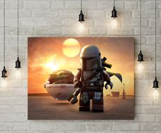 Lego star wars the mandalorian baby yoda printed Wall picture 3mm foamex board printed picture on it wall board wall decor wall art picture