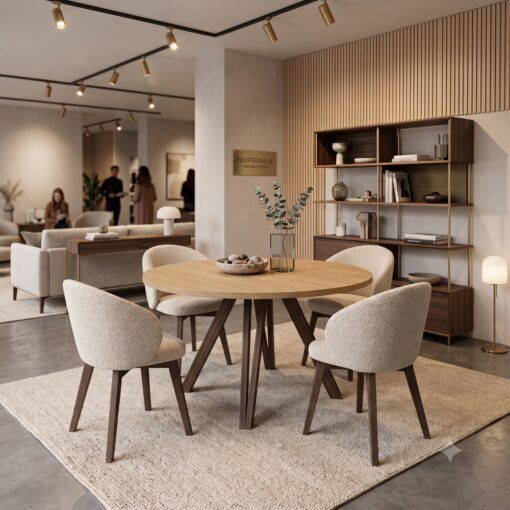 Sova Extendable Round Dining Table 180cm