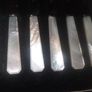 6 antique mother of pearl handel  butter knifes Image 3