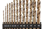13Pack HSS Twist Drill Bit Set Metric M35 Cobalt Steel High Speed Steel Titanium Coated Drill Bit Tool Extremely Heat Resistant with Straight Shank 1.5mm-6.5mm for Drilling Tool Wood, Metal &amp; Plastic (FREE POSTAGE)