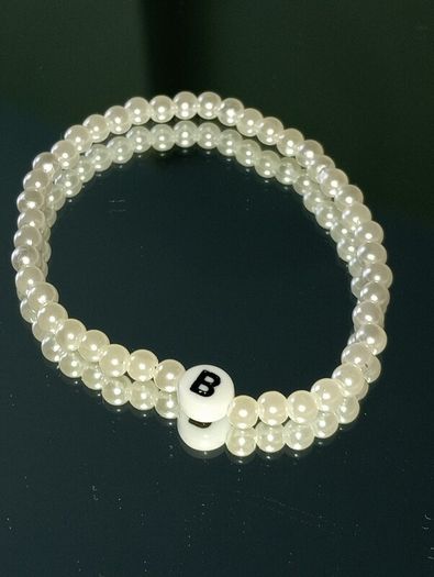 Handmade bracelet crystal pearl gold