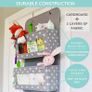Nursery Over Door Hanging Organiser with Hooks 33x99 cm (Pack of 1), Grey Image 4