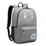 Glow in the dark backpack/school bag (Grey) Image 2