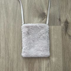 Beige Faux Fur Shoulder Bag / Crossbody Bag