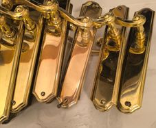 Brass indoor door handles