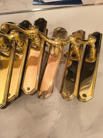 Brass indoor door handles