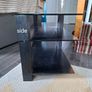 Black Tempered Glass TV Stand Image 3