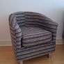 Vintage style floor lamp with chair and bookshelf Image 3